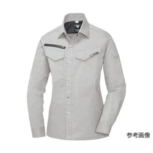 レディス長袖シャツ シルバーグレー サイ