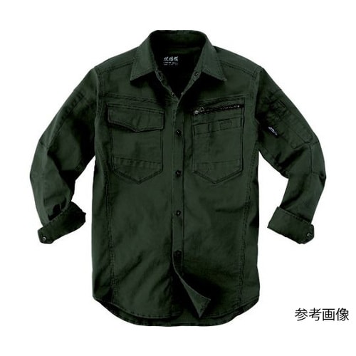 長袖シャツ アーミーグリーン 4L 22