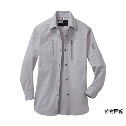 長袖シャツ 杢グレー 3L 2293−2