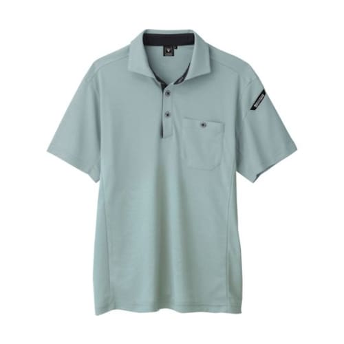 エコ制電半袖ポロシャツ ミストグリーン