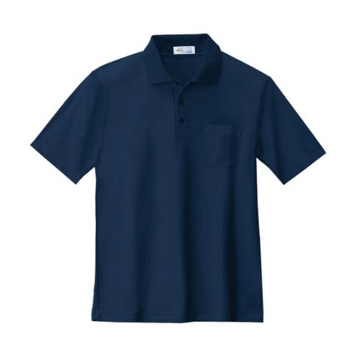半袖ポロシャツ 紺 S 6100−10−