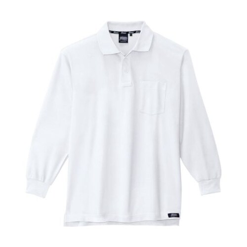 長袖ポロシャツ シロ 5L 6121−3