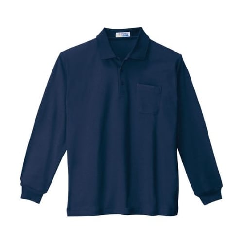長袖ポロシャツ 紺 3L 6130−10