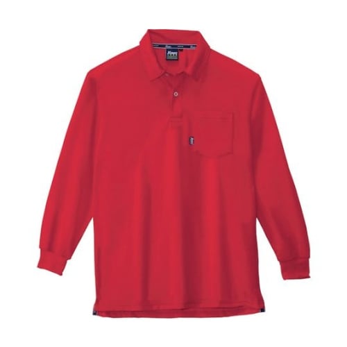 長袖ポロシャツ レッド SS 6145−