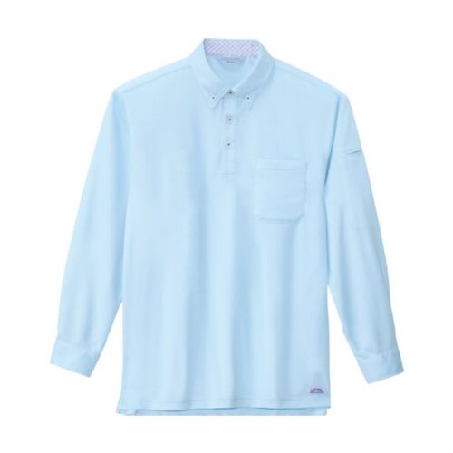 長袖ポロシャツ サックス LL 6185