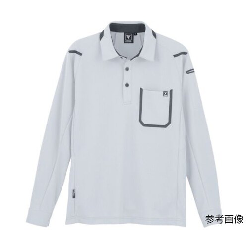 長袖ポロシャツ シルバーグレー 5L 6