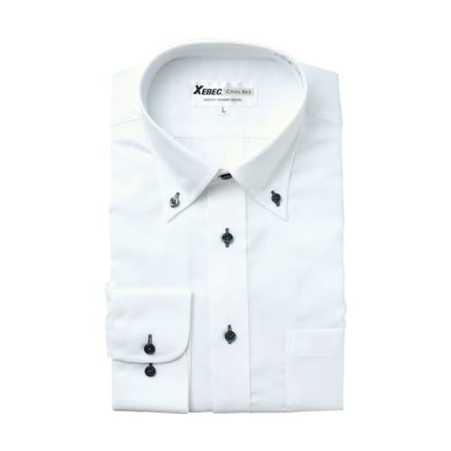 長袖ボタンダウン シロ M 15158−