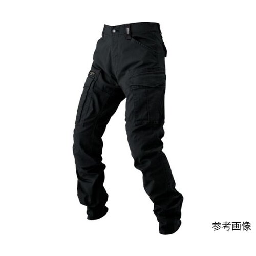 リブ付きカーゴパンツ クロ 3L 227