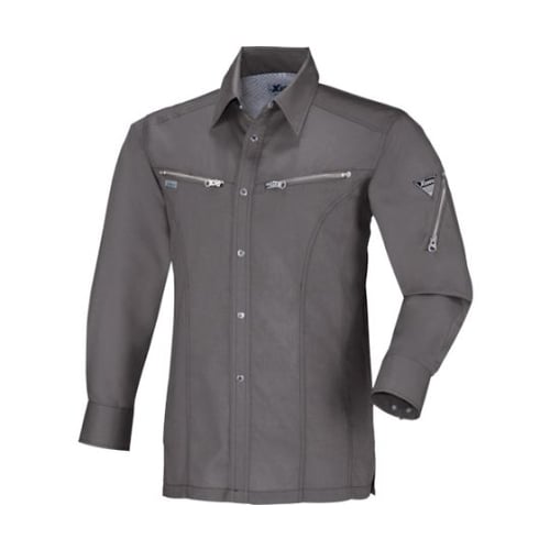 長袖シャツ グレー 4L 8873−20