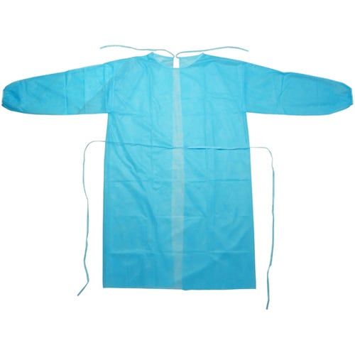 不織布アイソレーションガウン ブルー フ