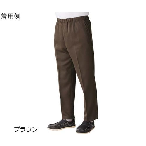 紳士裾ファスナーパンツ ブラウン LL
