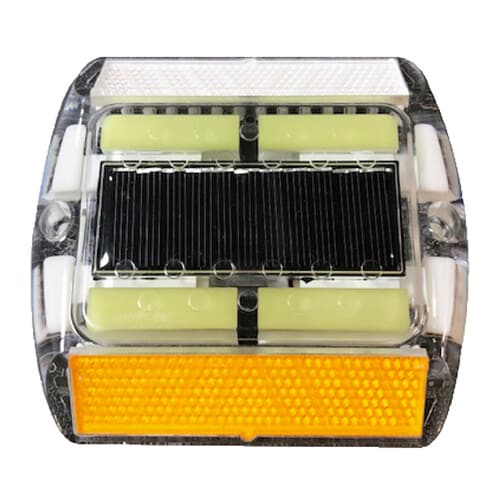 超高輝度蓄光・反射縁石鋲 LED(ソーラ