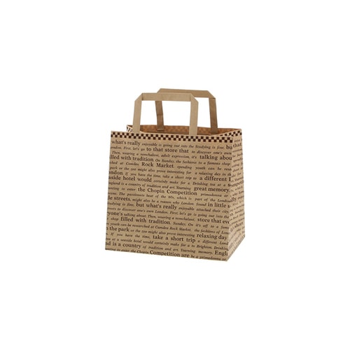 手提げ紙袋 フラットチャームバッグ 平手