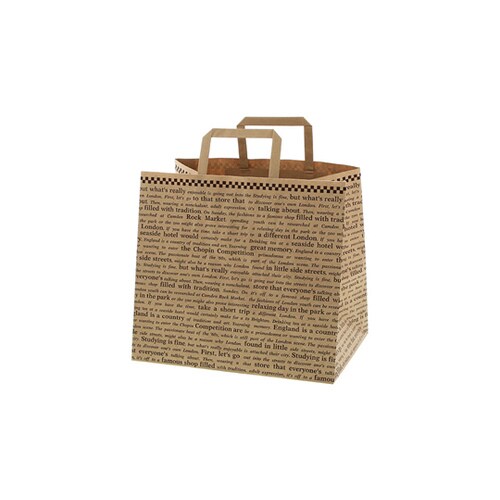 手提げ紙袋 フラットチャームバッグ 平手