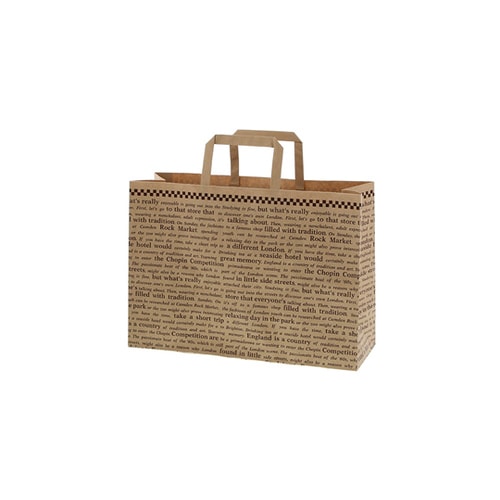 手提げ紙袋 フラットチャームバッグ 平手