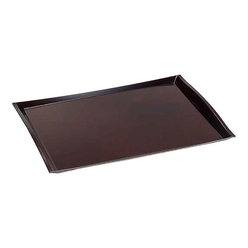 つや消溜 葵盆(ノンスリップ加工)尺3寸