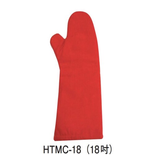耐熱オーブンミット 赤(1枚)全長450
