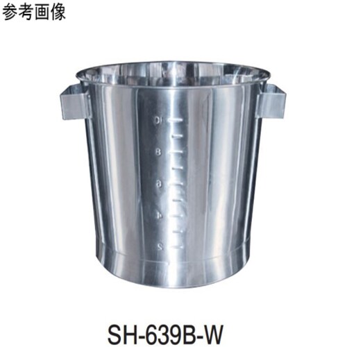 18−8取手付一体絞りバケツ(目盛付)約