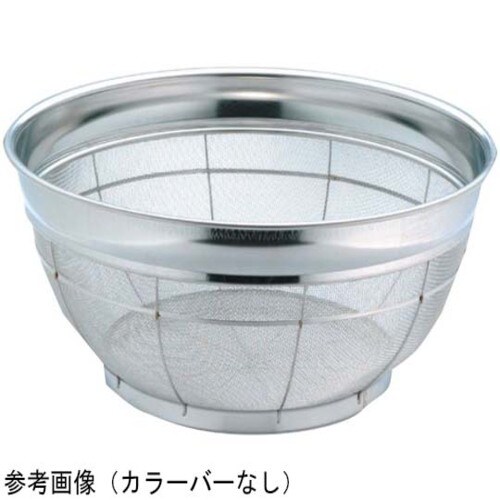 18−8 浅型ざる(11メッシュ)レッド