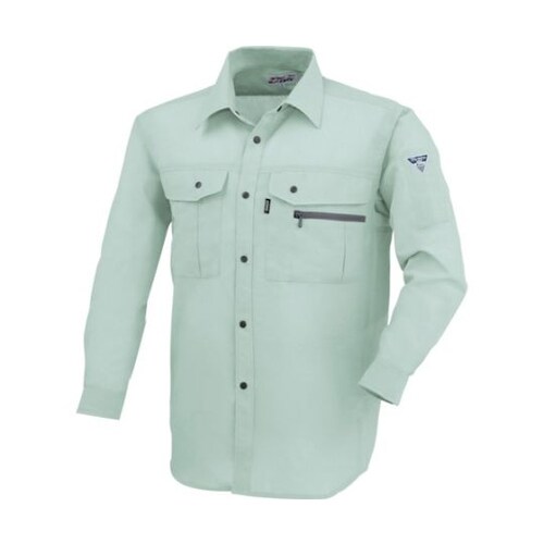 長袖シャツ グリーン 4L 1343−6