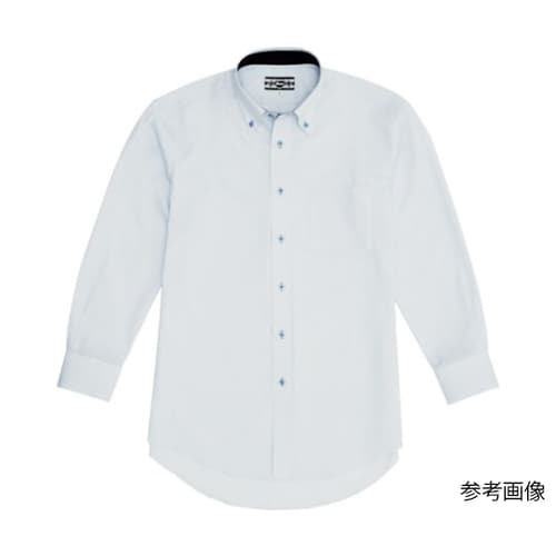 長袖ボタンダウン サックス M 1516