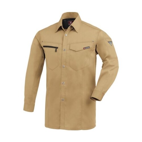 長袖シャツ キャメル L 1633−81