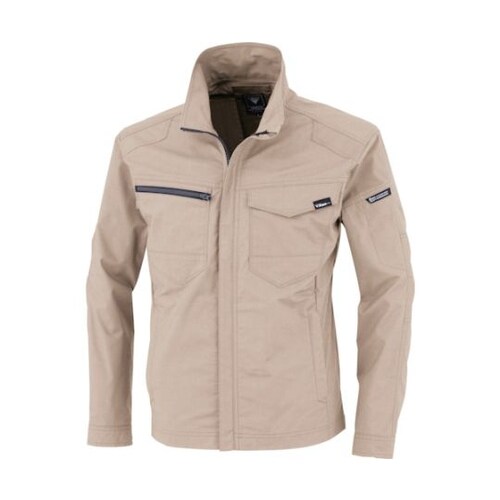 TCストレッチ長袖ブルゾン サンドベージ