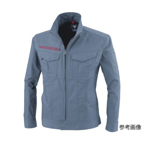 長袖ブルゾン 杢ブルー 5L 1740−