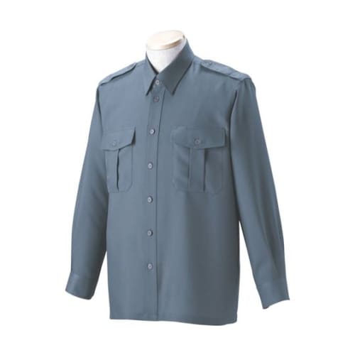 無地長袖シャツ グレー L 18302−