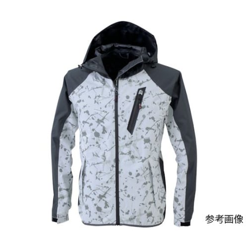 レインウェア上下セット 迷彩シルバー S