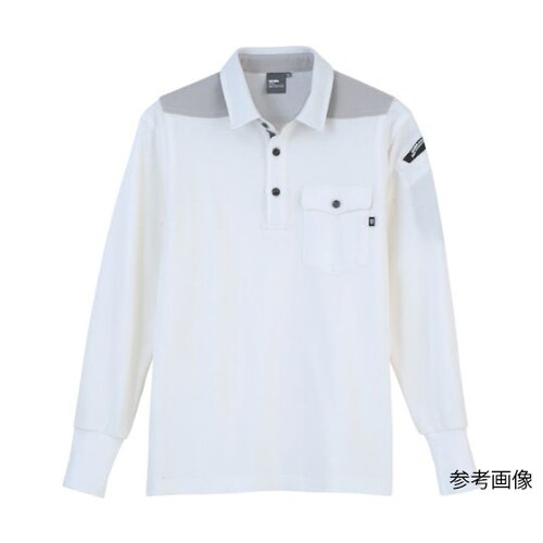 長袖ポロシャツ シロ 4L 6055−3