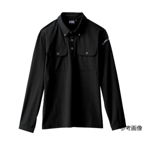 長袖ポロシャツ クロ LL 6085−9