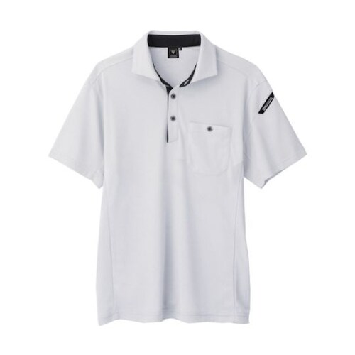 エコ制電半袖ポロシャツ シルバーグレー