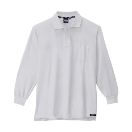 長袖ポロシャツ グレー L 6121−2