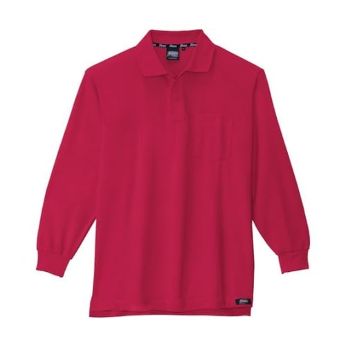 長袖ポロシャツ ワイン M 6121−7