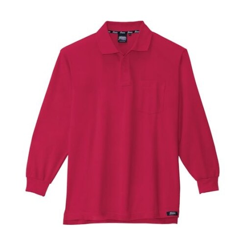 長袖ポロシャツ ワイン S 6121−7