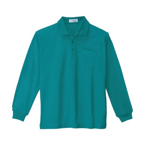 長袖ポロシャツ グリーン 4L 6130