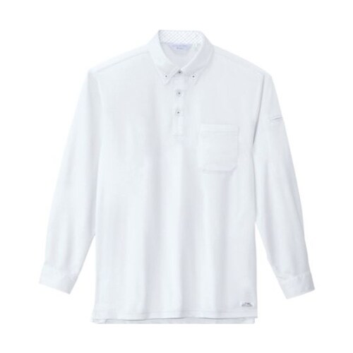 長袖ポロシャツ シロ 5L 6185−3