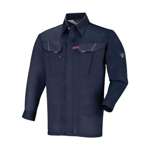 長袖シャツ 紺 3L 7563−10−3