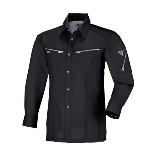 長袖シャツ クロ L 8873−90−L