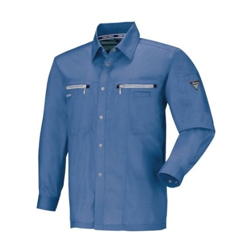 長袖シャツ クールブルー L 9653−