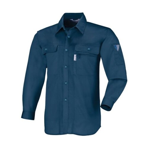 長袖シャツ 紺 5L 1443−10−5