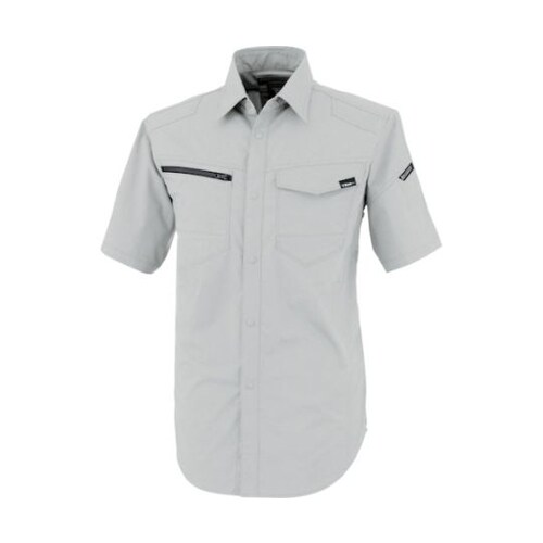 TCストレッチ半袖シャツ シルバーグレー