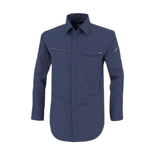 TCストレッチ長袖シャツ 紺 5L 17