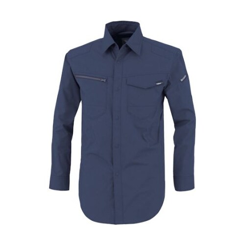 TCストレッチ長袖シャツ 紺 LL 17