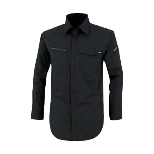 TCストレッチ長袖シャツ クロ L 17