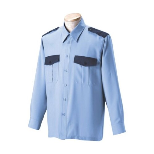 切替長袖シャツ サックス 3L 1830