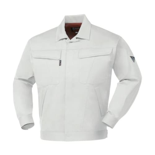 比翼型長袖ブルゾン シルバーグレー 3L