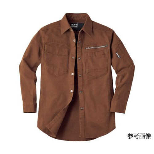長袖シャツ ウォルナット 4L 2174