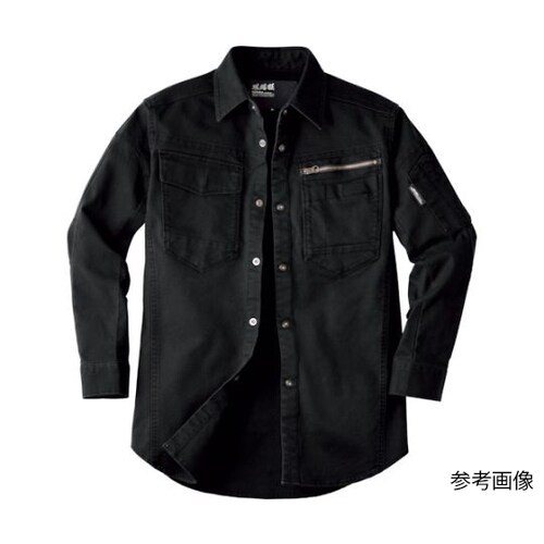 長袖シャツ クロ 5L 2174−90−